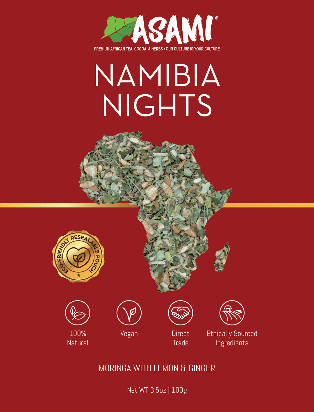 Moringa Lemon Ginger tea | Namibia Nights – Asami Tea Shop